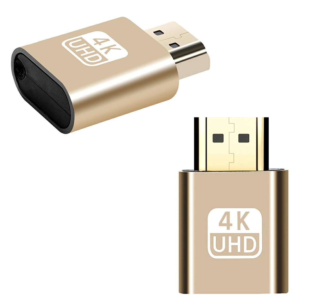 Adaptor - Emulator HDMI 4k, compatibilitate Windows / Mac OS / Linux, plastic, 6g, auriu - imagine 5